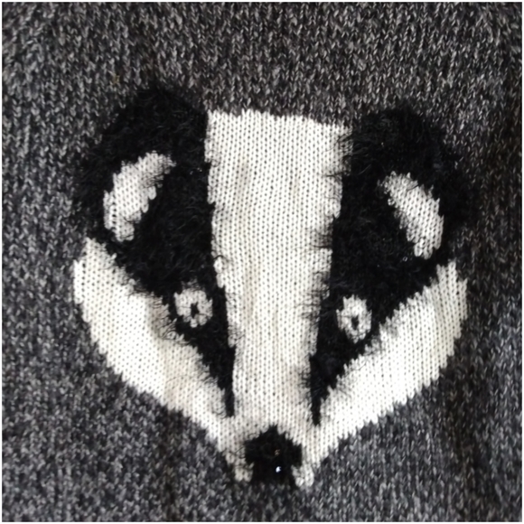 Yoki Badger Knit Sweater in Heather Grey-Size M - Picture 6 of 7